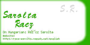 sarolta racz business card